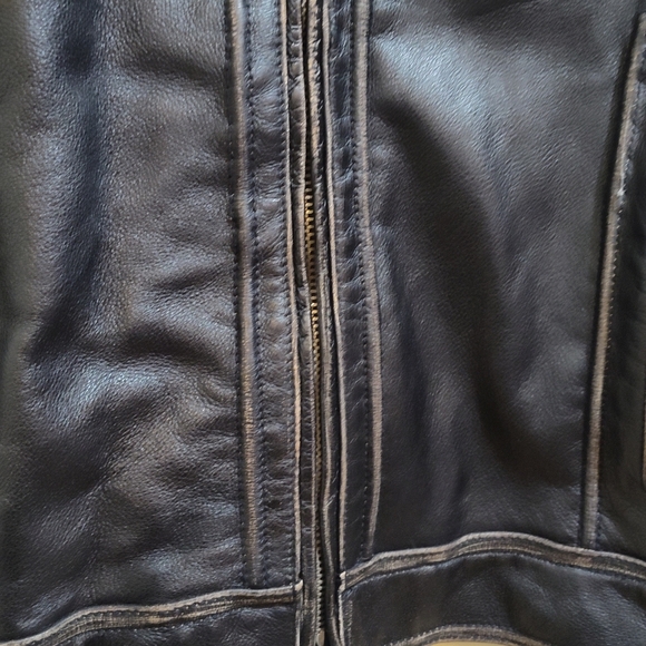 Affliction Means Leather Jacket Size XLARGE - Picture 12 of 15